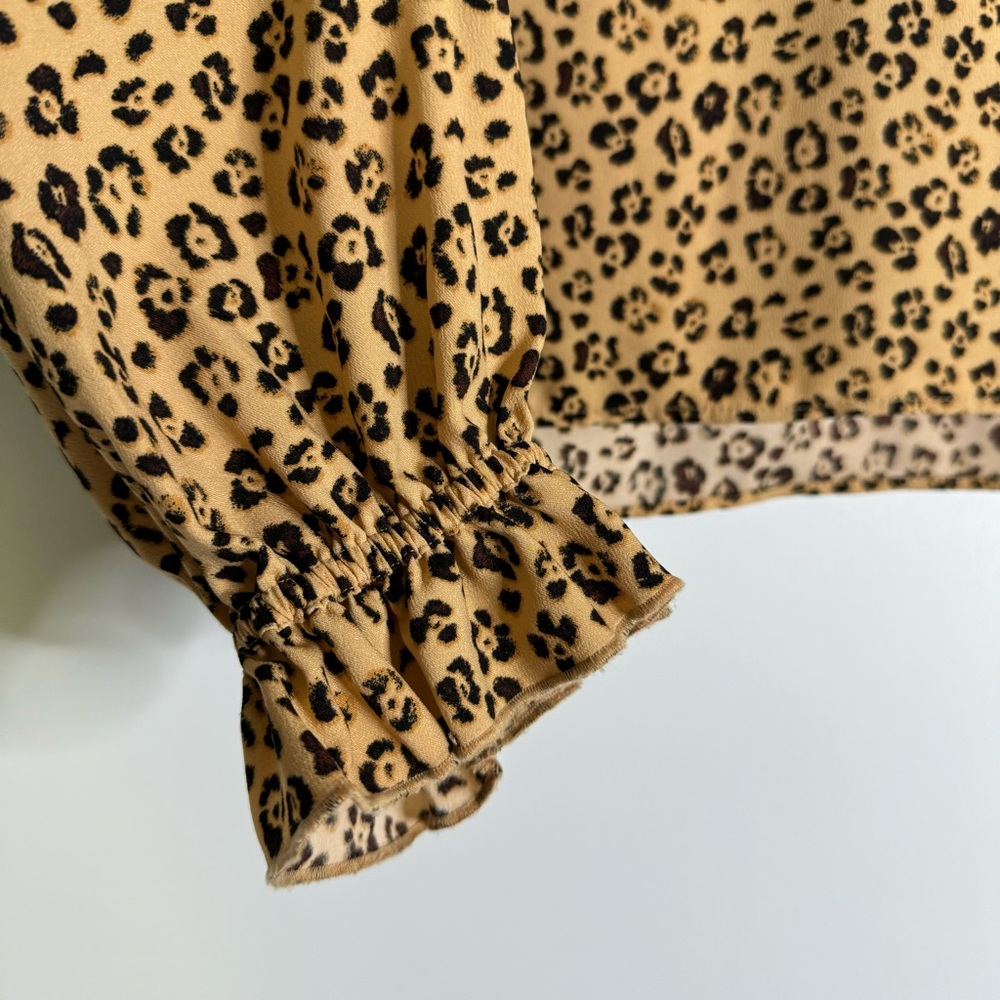 Rachel Parcell cheetah print Ruffle Blouse - Picture 8 of 8